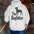 The Dogfather Boston Terrier Dog Funny Dog Gift T-Shirt For Men Women Girls Kids Men Zip Up Hoodie Back Print, funny gift