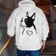 I Love My Boston Terrier Dog With Heart Men Zip Up Hoodie Back Print, funny gift
