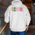 School Psychologist Rainbow Psychology Teacher Men Zip Up Hoodie Back Print, funny gift