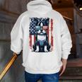 Vintage Boston Terrier Dog American US USA Flag Pets Dogs Men Zip Up Hoodie Back Print, American Boston Terrier Hoodies, funny gift
