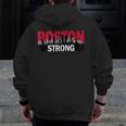 Boston Strong Logo Vintage Boston City Skyline Men Zip Up Hoodie Back Print, funny design