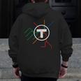 Boston T Subway Map Vintage MBTA Men Zip Up Hoodie Back Print, funny design
