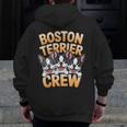 Boston Terrier Crew Cartoon For Dog Owner Pet Boston Terrier Men Zip Up Hoodie Back Print, funny design