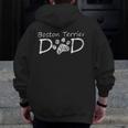 Boston Terrier Dad Dog Breed Daddy Owner Puppy Father Papa Men Women Men Zip Up Hoodie Back Print, Couple Gifts, Boston Terrier Dad Gifts, funny design