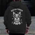Boston Terrier Dad Boston Terrier Men Zip Up Hoodie Back Print, Couple Gifts, Boston Terrier Dad Gifts, funny design