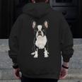 Boston Terrier Dog Motif Pet Art Boston Terrier For Men Women Kids Men Zip Up Hoodie Back Print, funny design
