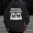 Boston Terrier Dog Official Sleep Pajamas Nightgown Men Zip Up Hoodie Back Print, funny design