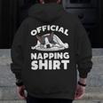 Boston Terrier Dog Official Sleeping Shirt Men Women Kids Men Zip Up Hoodie Back Print, funny design