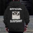 Boston Terrier Dog Official Sleepshirt Pajamas Nightgown For Men Women Girls Kids Men Zip Up Hoodie Back Print, funny design