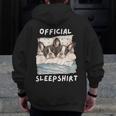Boston Terrier Dog Official Sleepshirt Pajamas Nightgown Men Women Girls Kids Men Zip Up Hoodie Back Print, funny design