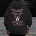 Boston Terrier Don't Mess With American Gentleman Dog Lover Men Zip Up Hoodie Back Print, American Boston Terrier Gifts, funny design