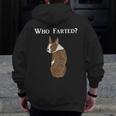 Boston Terrier Who Farted Men Zip Up Hoodie Back Print, funny design