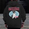 Boston Terrier Grandma Bostie Dog Owner Boston Terrier Men Women Men Zip Up Hoodie Back Print, funny design
