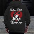 Boston Terrier Grandma Dog Owner Boston Terrier For Men Women Men Zip Up Hoodie Back Print, funny design