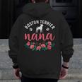 Boston Terrier Grandma Nana Dog Lover Christmas Men Zip Up Hoodie Back Print, Boston Terrier Christmas Gifts, funny design