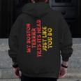 Boston Terrier Mom Dad Dog Lover Owner Women Men Men Zip Up Hoodie Back Print, Couple Gifts, Mom Gifts, Boston Terrier Dad Gifts, Boston Terrier Mom Gifts, funny design