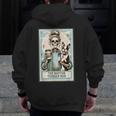 The Boston Terrier Mom Skeleton Spooky Season Halloween Men Zip Up Hoodie Back Print, Couple Gifts, Mom Gifts, Boston Terrier Mom Gifts, Boston Terrier Halloween Gifts, funny design