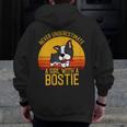 Boston Terrier Never Underestimate a Girl With a Bostie Men Zip Up Hoodie Back Print, funny design