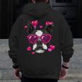 Boston Terrier Valentines Day Shirt Heart Dog Lover Men Zip Up Hoodie Back Print, funny design