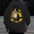 Boston Terrier s Mid-Century Modern Art s Street Grunge Men Zip Up Hoodie Back Print, funny design