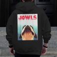 Boston Terriers Jowls Dog Mom Dog Dad Men Zip Up Hoodie Back Print, Couple Gifts, Mom Gifts, funny design