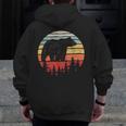 Catch Some Rays Vintage Retro Grizzly Bear Men Zip Up Hoodie Back Print, funny design