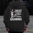 Coolest Boston Terrier Grandma Dog Men Zip Up Hoodie Back Print, funny design