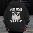 Cute Boston Terrier Need More Sleep Pajamas Nightgown Men Zip Up Hoodie Back Print, funny design