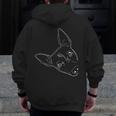Dog American Hairless Terrier Men Zip Up Hoodie Back Print, funny design