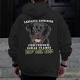 Labrador Retriever Lab Professional Human Trainer Men Zip Up Hoodie Back Print, funny design