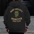 Mary Shelley's Monster Fan Club Gothic Horror Parody Men Zip Up Hoodie Back Print, funny design