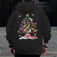 Paintbrush Christmas Tree Decor Xmas For Artist Art Teacher For Men Women Men Zip Up Hoodie Back Print, funny design