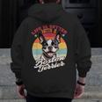Retro Life Is Better With Boston Terrier Mom Dog Lover Men Zip Up Hoodie Back Print, Couple Gifts, Mom Gifts, Boston Terrier Mom Gifts, funny design