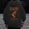 Sedona Arizona Southwestern Style Souvenir Vintage Men Zip Up Hoodie Back Print, funny design