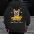 Sunflower Yorkie Mom Dog Lover Men Zip Up Hoodie Back Print, Couple Gifts, Mom Gifts, funny design