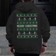 Ugly Sweater Boston Terrier Dog Christmas Dog Lover Xmas Men Women Kids Men Zip Up Hoodie Back Print, Boston Terrier Christmas Gifts, funny design