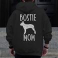 Vintage Boston Terrier Mom Dog Owner Bostie Mother Men Zip Up Hoodie Back Print, Couple Gifts, Mom Gifts, Boston Terrier Mom Gifts, funny design