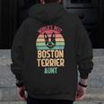 Worlds Best Boston Terrier Aunt Men Zip Up Hoodie Back Print, funny design