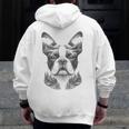 Boston Terrier Dog Bostie Nature Memorial Idea Men Women Men Zip Up Hoodie Back Print, funny design