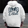 Boston Terrier Dog Dad Men Zip Up Hoodie Back Print, Couple Gifts, Boston Terrier Dad Gifts, funny design