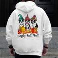 Boston Terrier Dog Lover Fall Ya'Ll Halloween Costume Men Women Men Zip Up Hoodie Back Print, Boston Terrier Halloween Gifts, funny design