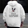 Boston Terrier Dog Lovers Sleepshirt Apparel Men Women Men Zip Up Hoodie Back Print, funny design