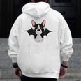Boston Terrier Halloween Shirt Did Someone Say Treat Men Zip Up Hoodie Back Print, Boston Terrier Halloween Gifts, funny design