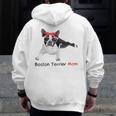 Boston Terrier Mom Bandana Boston Terrier Dog Men Zip Up Hoodie Back Print, Couple Gifts, Mom Gifts, Boston Terrier Mom Gifts, funny design