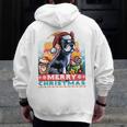 Boston Terrier Santa Claus Coffee Mug Merry Christmas Dogs Men Zip Up Hoodie Back Print, Boston Terrier Christmas Gifts, funny design