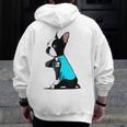 Boston Terrier Tattoos I Love Mom Men Zip Up Hoodie Back Print, Couple Gifts, Mom Gifts, Boston Terrier Mom Gifts, funny design