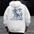 Boston Terrier UFO Cowboy Dog Dog Mom Dog Dad Alien Dog Men Zip Up Hoodie Back Print, Couple Gifts, Mom Gifts, Boston Terrier Dad Gifts, Boston Terrier Mom Gifts, funny design