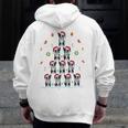 Boston Terrier Xmas Tree Lights For Men Women Boston Terrier Men Zip Up Hoodie Back Print, funny design