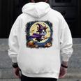 Cute Boston Terrier Halloween Costume Dog Lover Women Girls Men Zip Up Hoodie Back Print, Boston Terrier Halloween Gifts, funny design