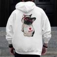 Girls I Heart Mom Love Mama Boston Terrier Dog Lover Men Zip Up Hoodie Back Print, Couple Gifts, Mom Gifts, Boston Terrier Mom Gifts, funny design